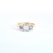 Mixed Style 3 stone CZ ring 37026