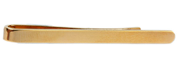 Plain polished gold plated tie slide 458