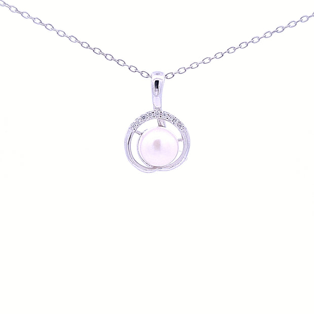 Freshwater cultured pearl pendant 36142
