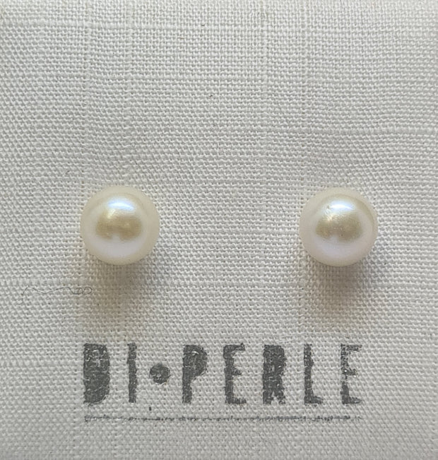 5.5-6mm freshwater pearl earring on silver stud fitting 36899