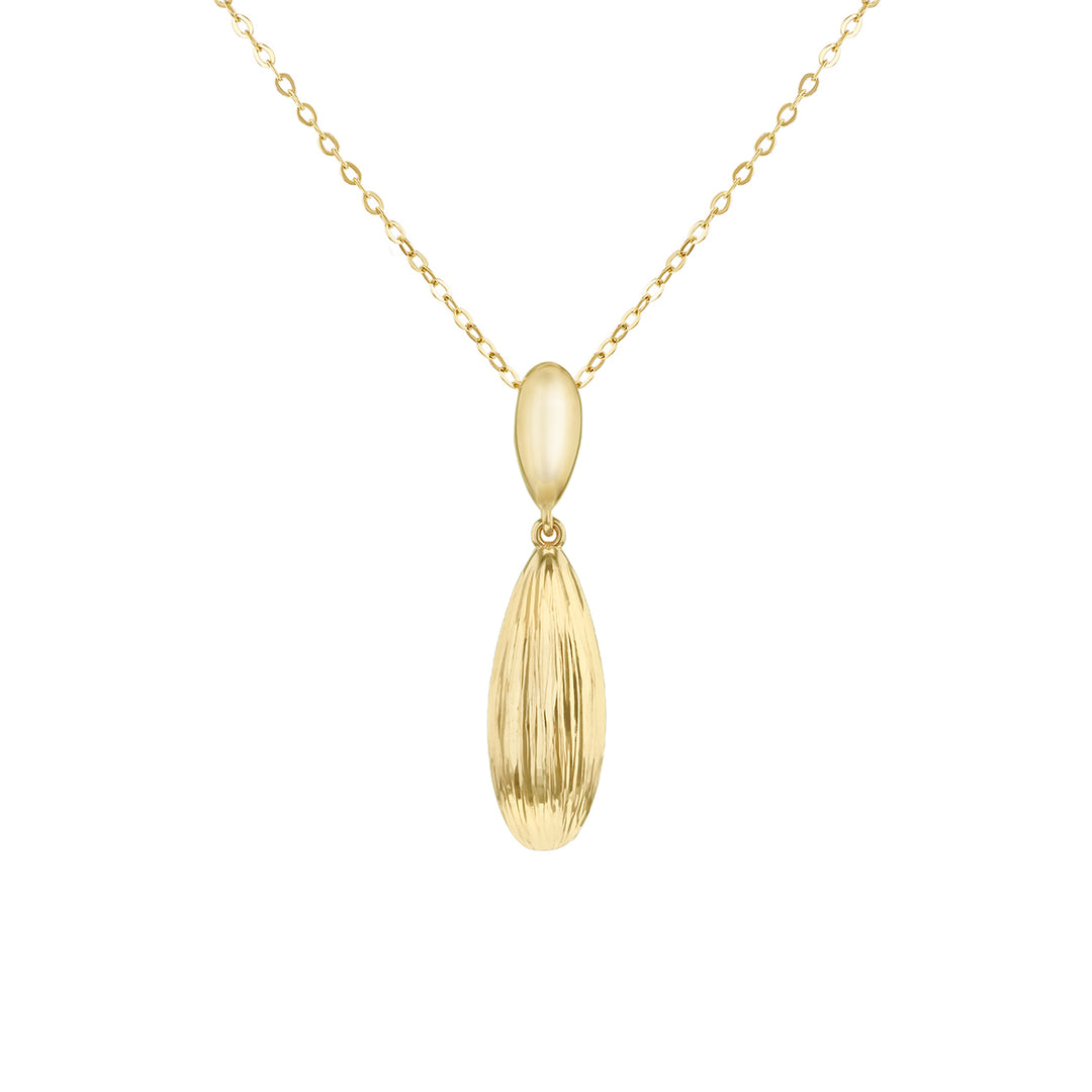 9ct Gold Teardrop pendant 38857