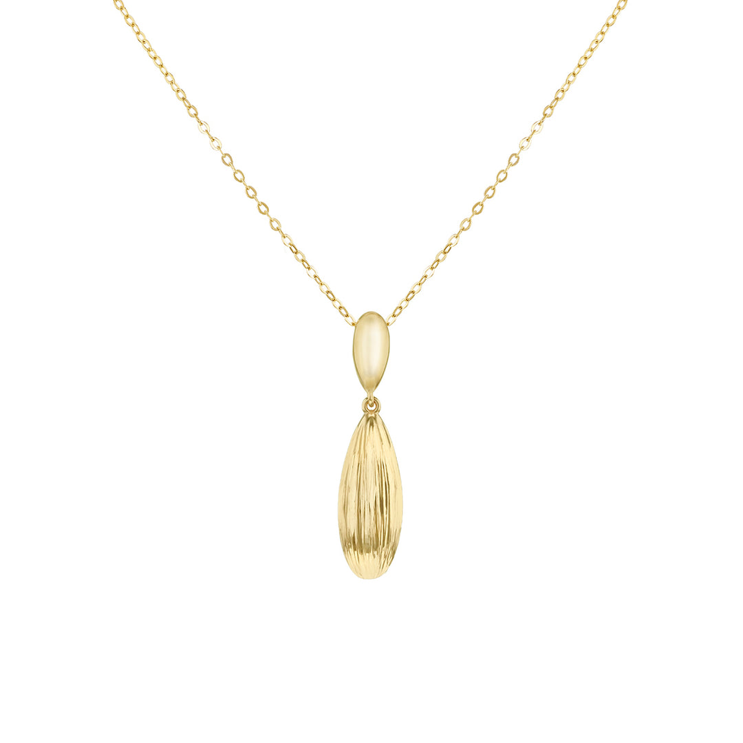 9ct Gold Teardrop pendant 38857