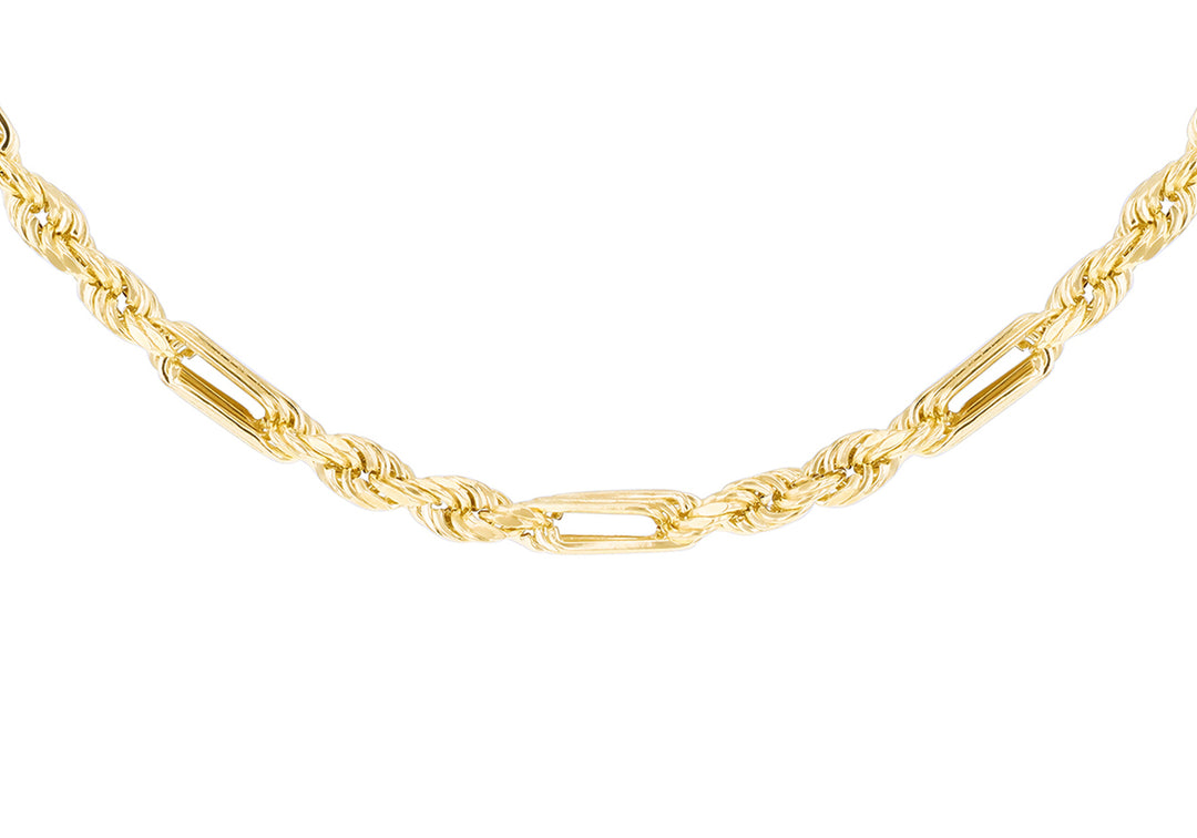 Gold Figaro Rope chain 38218
