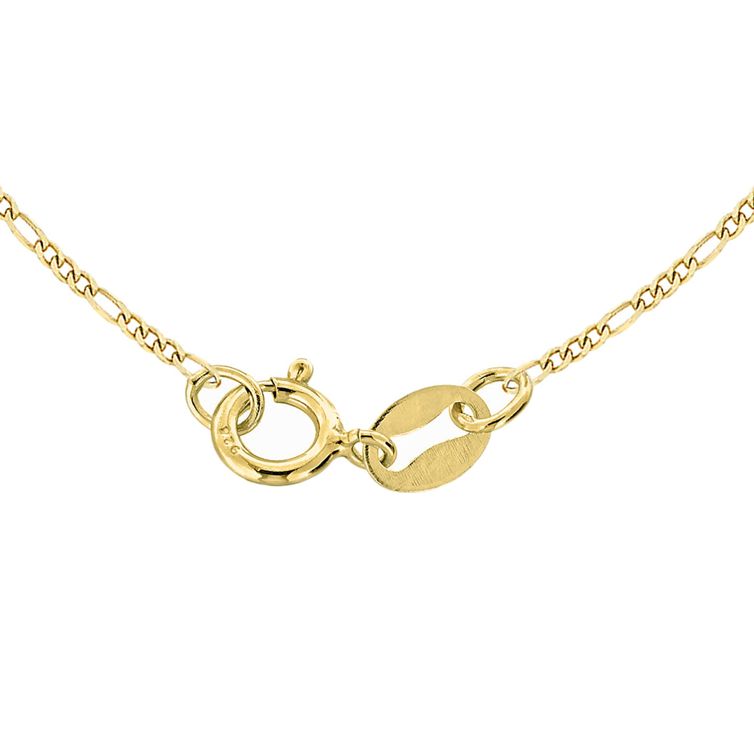 9ct  Gold diamond cut Figaro chain  279