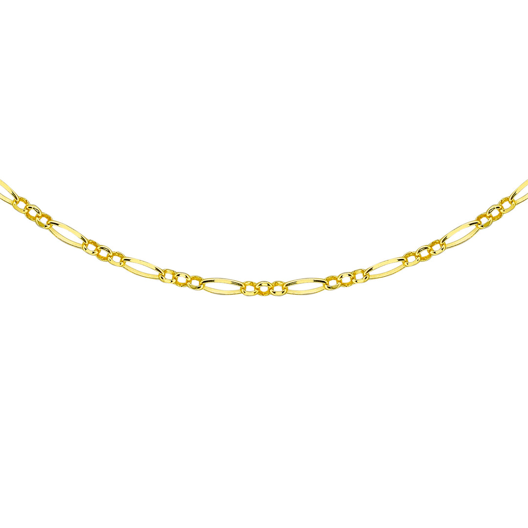 9ct gold Figa Bell chain, diamond cut 34804