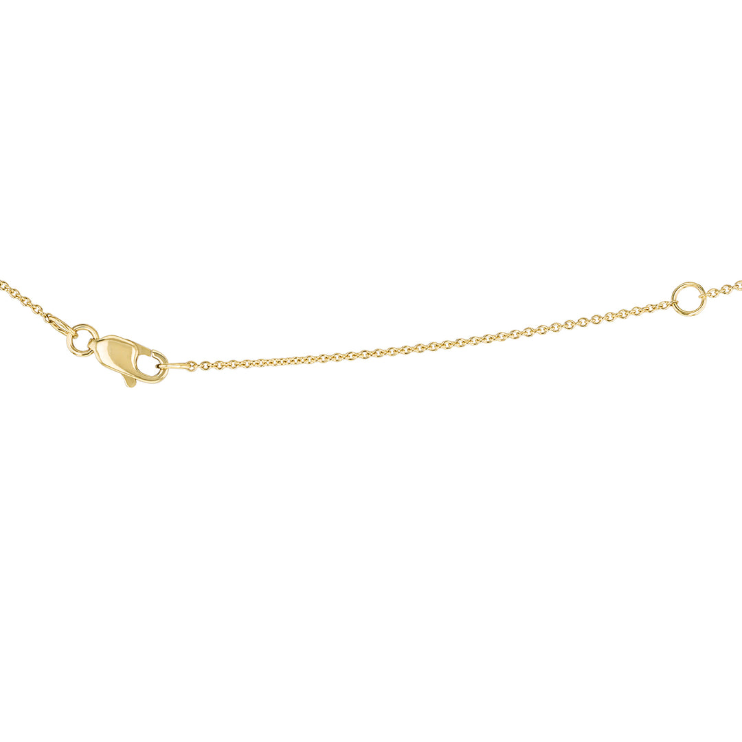 9ct Yellow Gold 1ct Teardrop Lab Created Diamond Necklace 41cm/16"-46cm/18" 38850