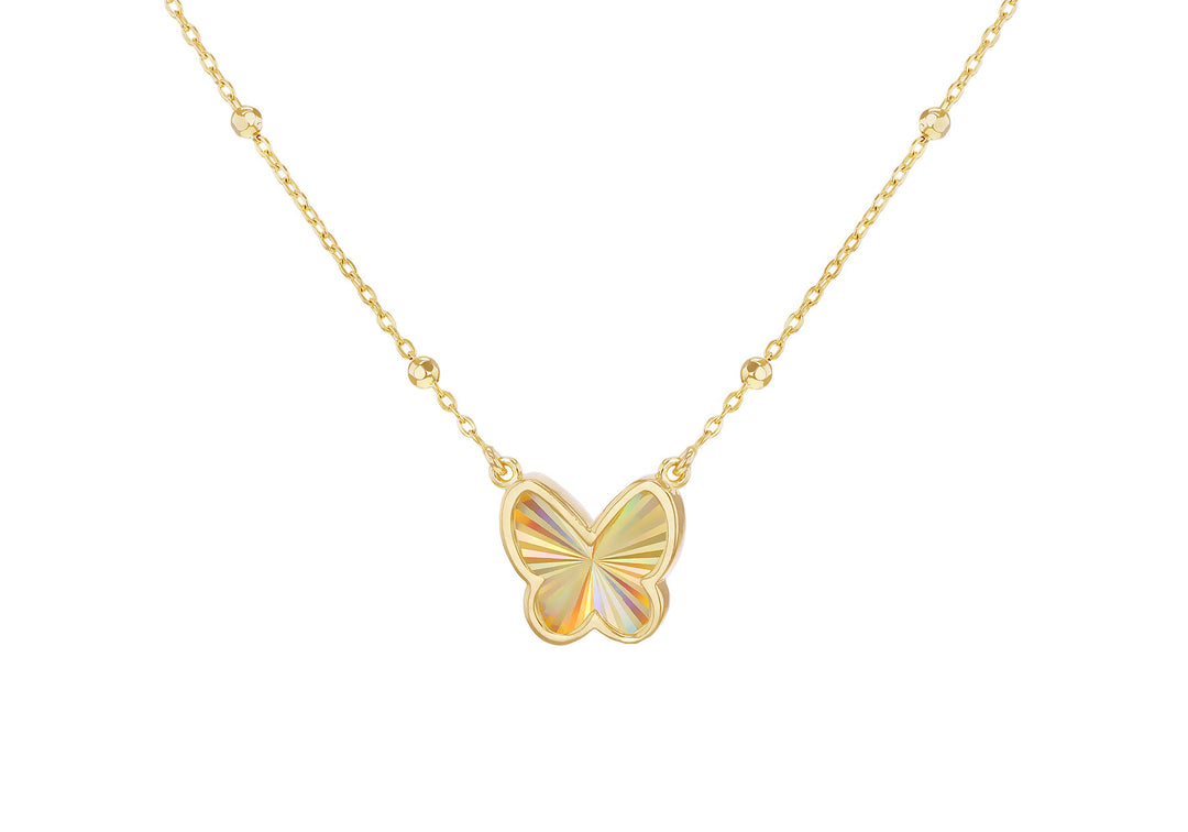 Gold Rainbow Butterfly pendant 38221