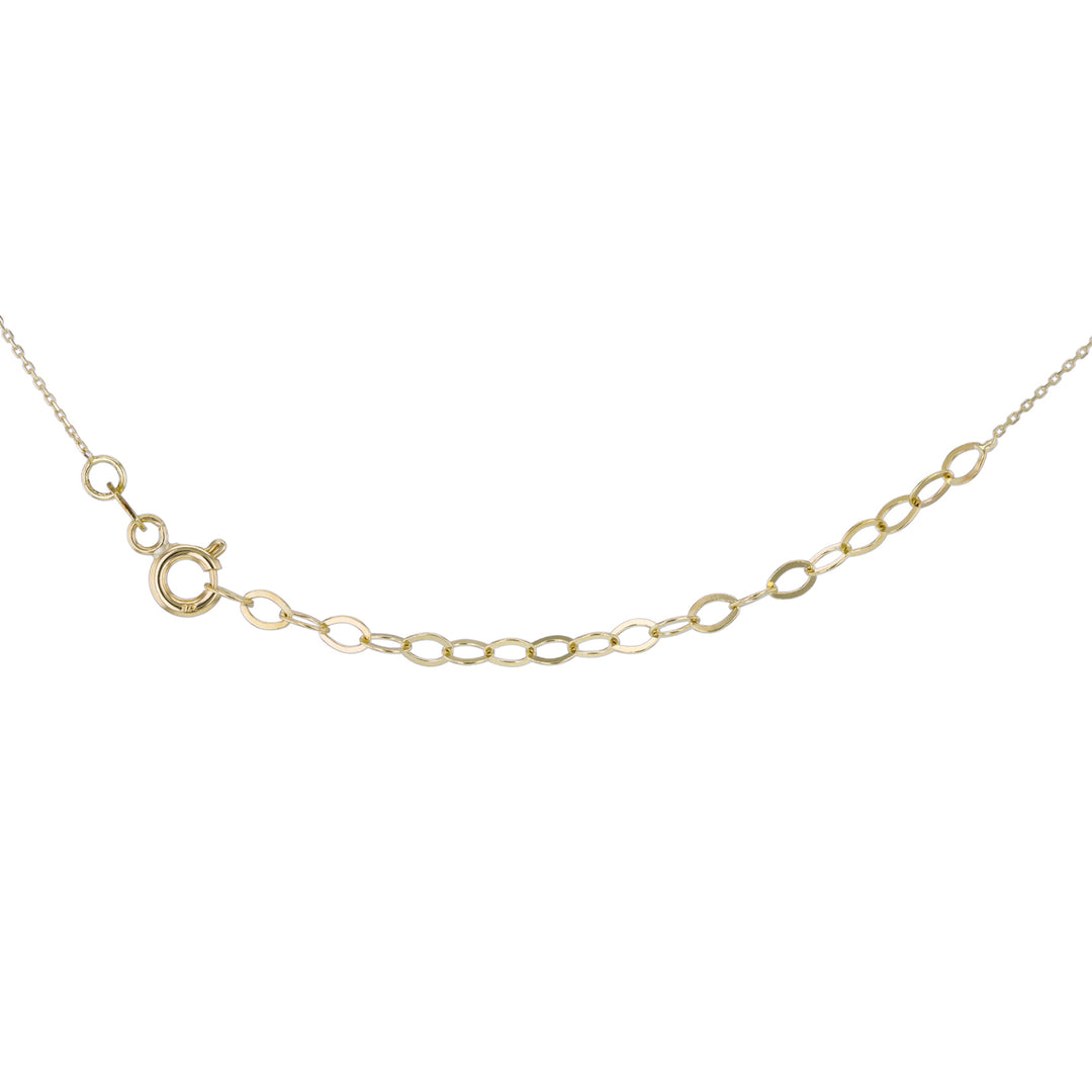 9ct Gold Oval cut CZ necklace 38854