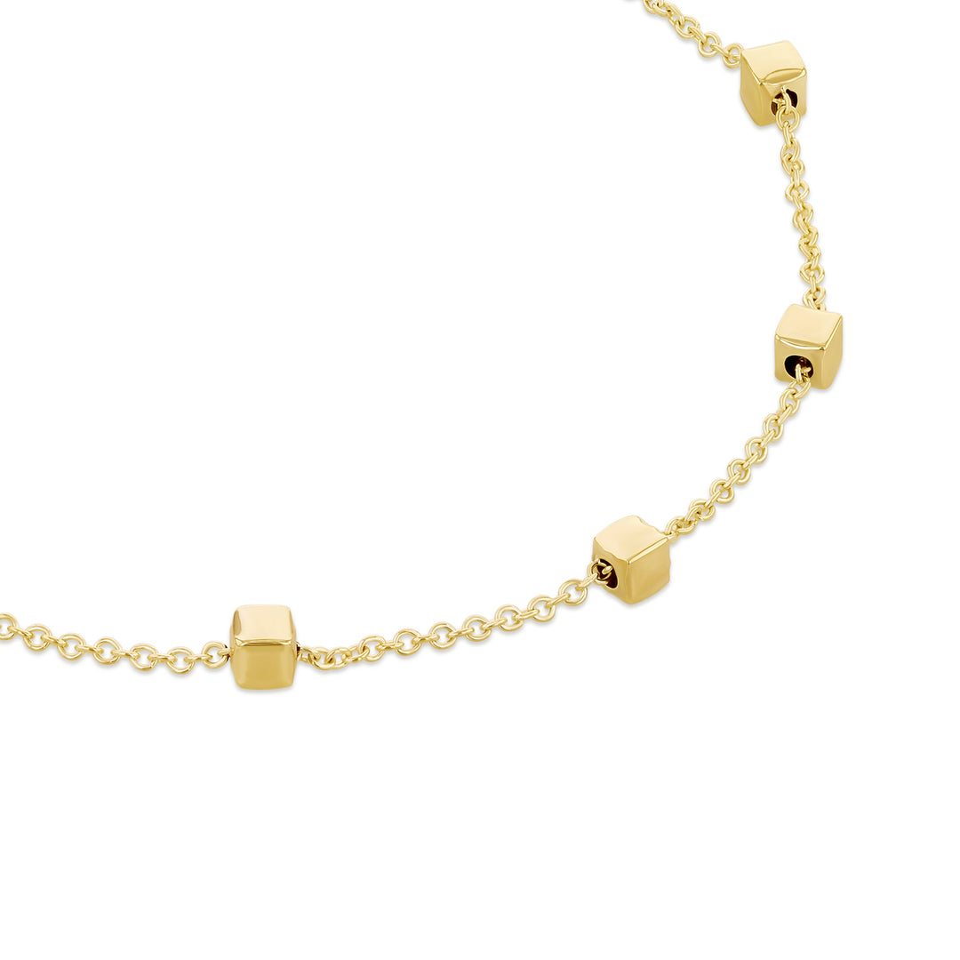 9ct Gold Square Pebble Bracelet 38859