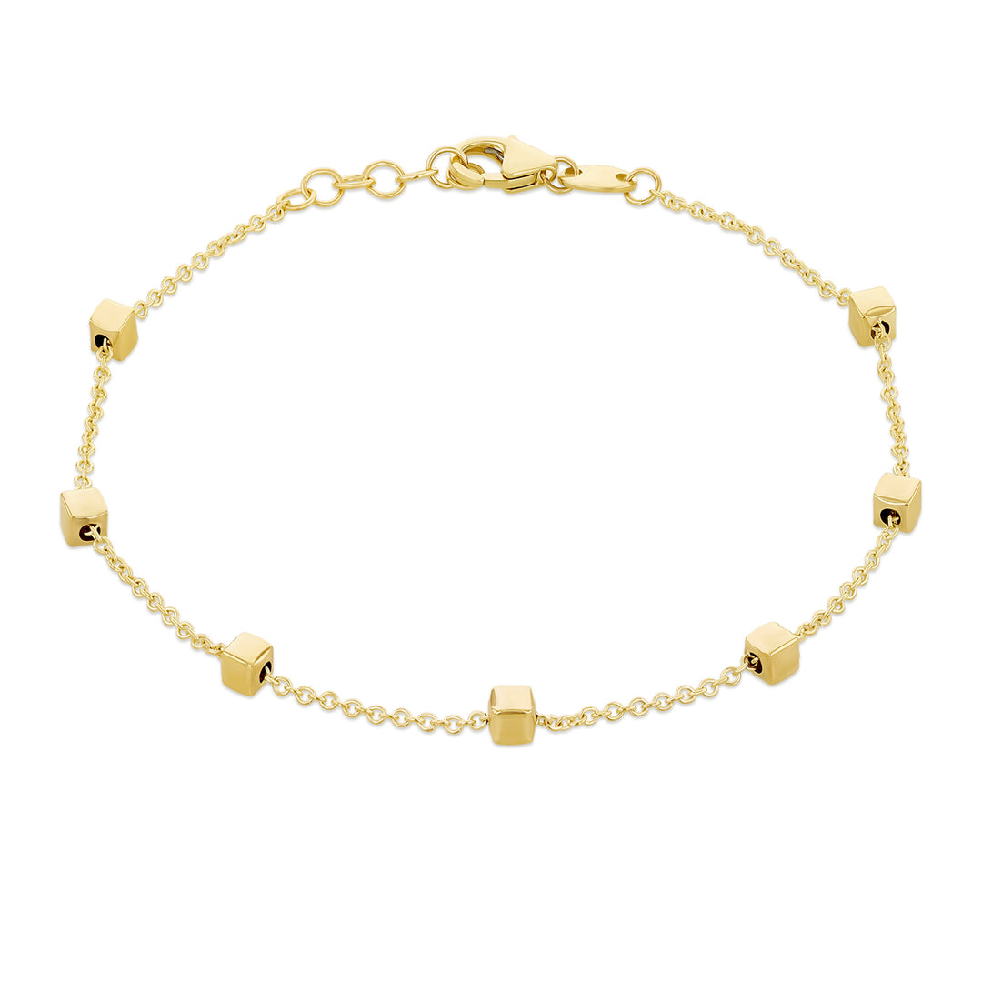 9ct Gold Square Pebble Bracelet 38859