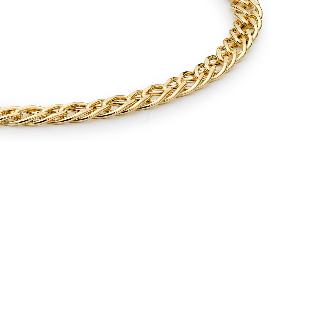 9ct Gold double curb link ladys bracelet 292