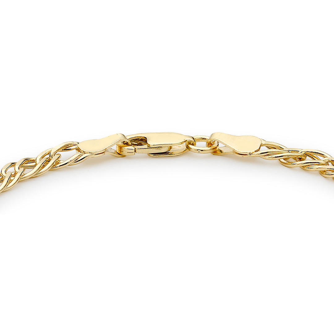 9ct Gold double curb link ladys bracelet 292