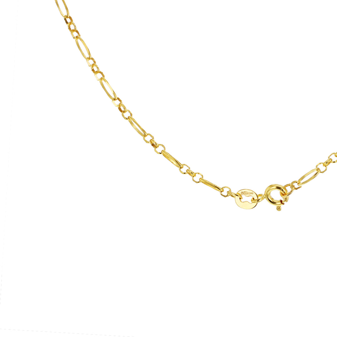 Gold Figaro Bell chain bracelet 38860