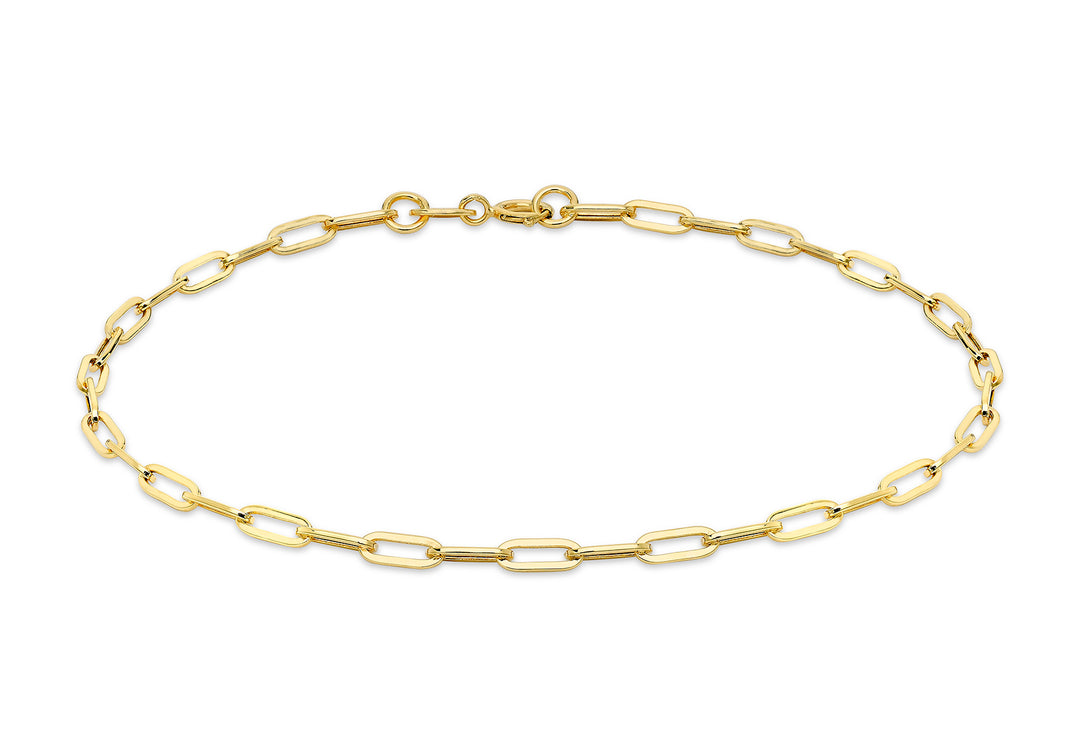 9ct gold ladies small Rambo link bracelet 35739