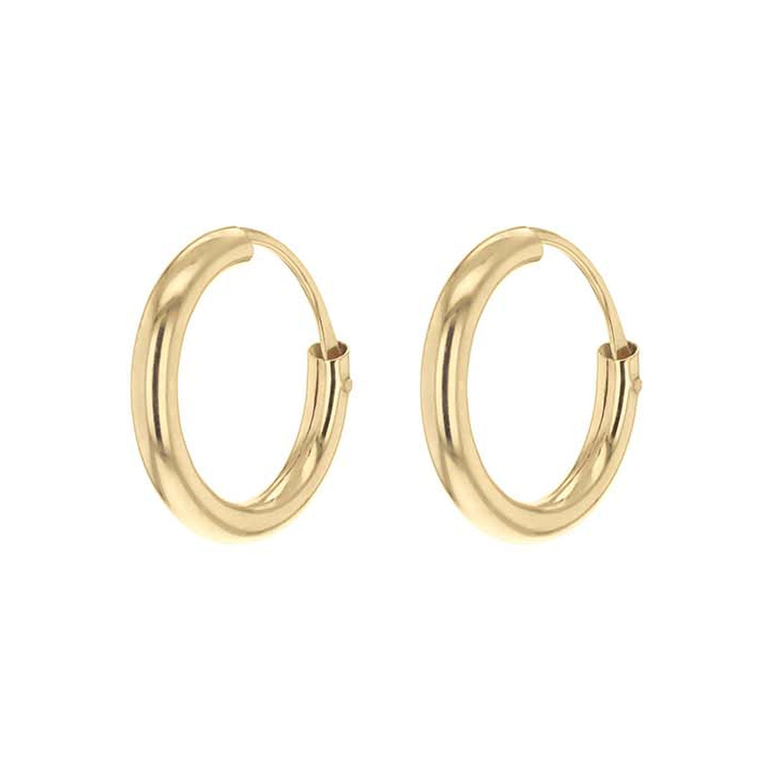 Gold 13.5mm hoop earrings 38874