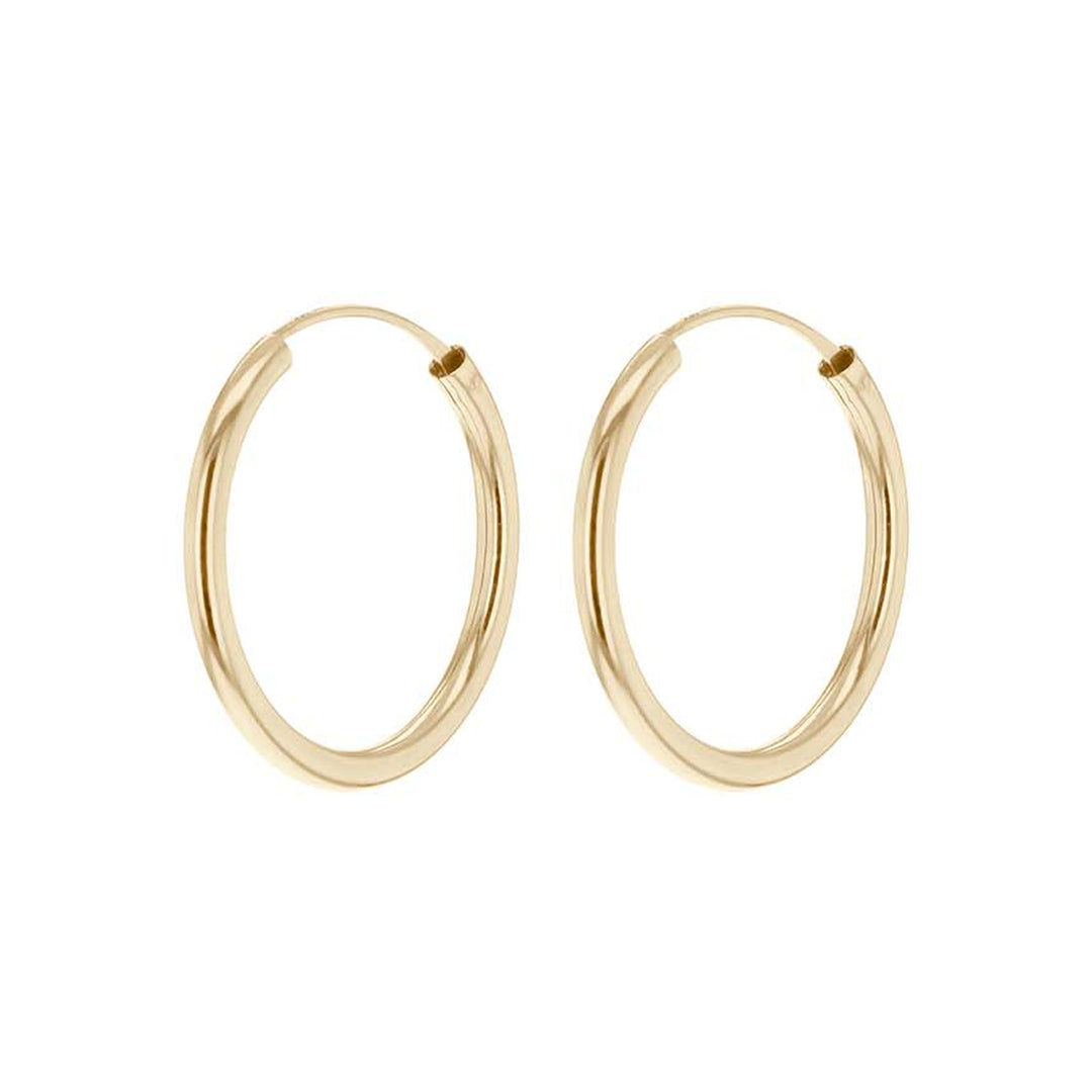 Gold 17.5mm hoop earrings 38875