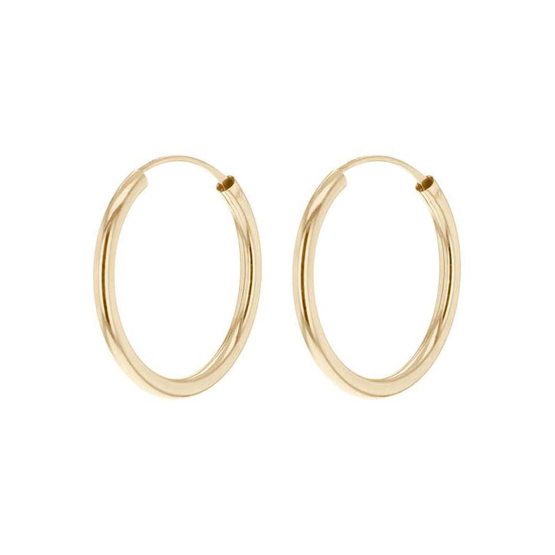 Gold 22.5mm hoop earrings 38876