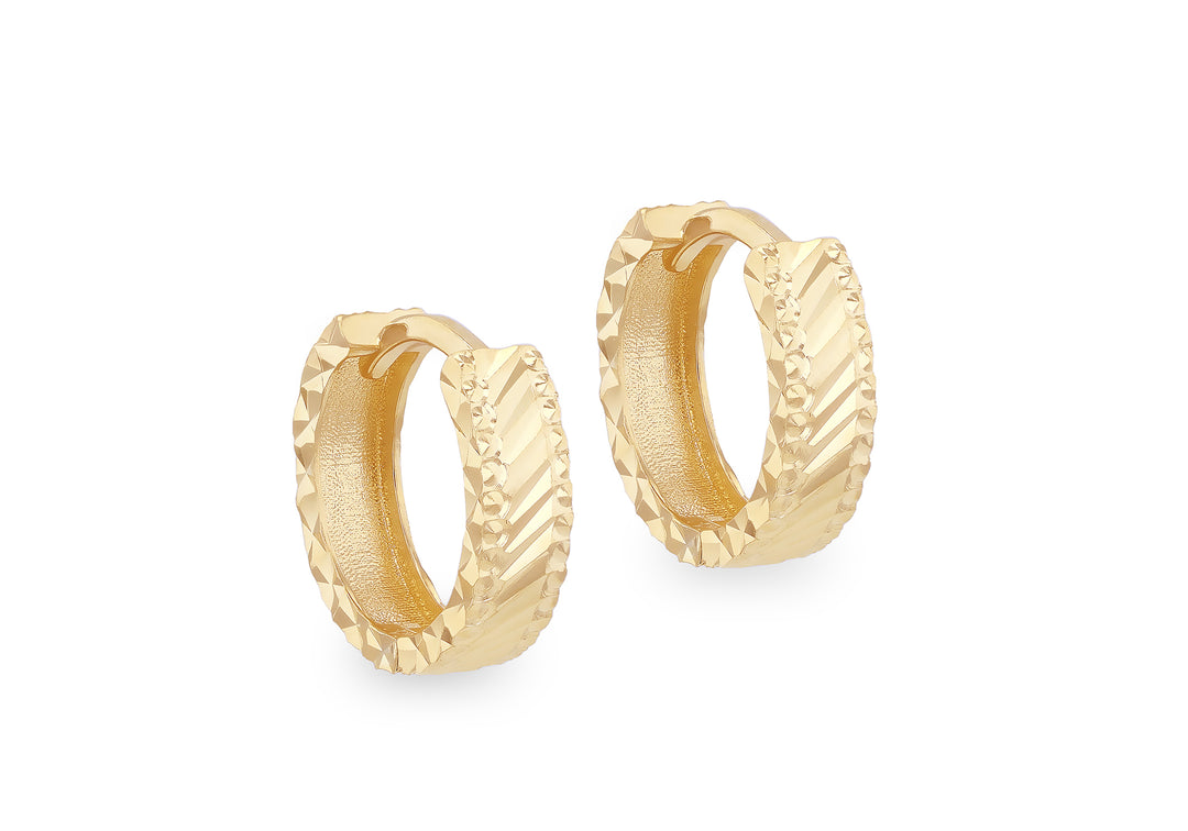 Gold Strip hoop earrings 38263