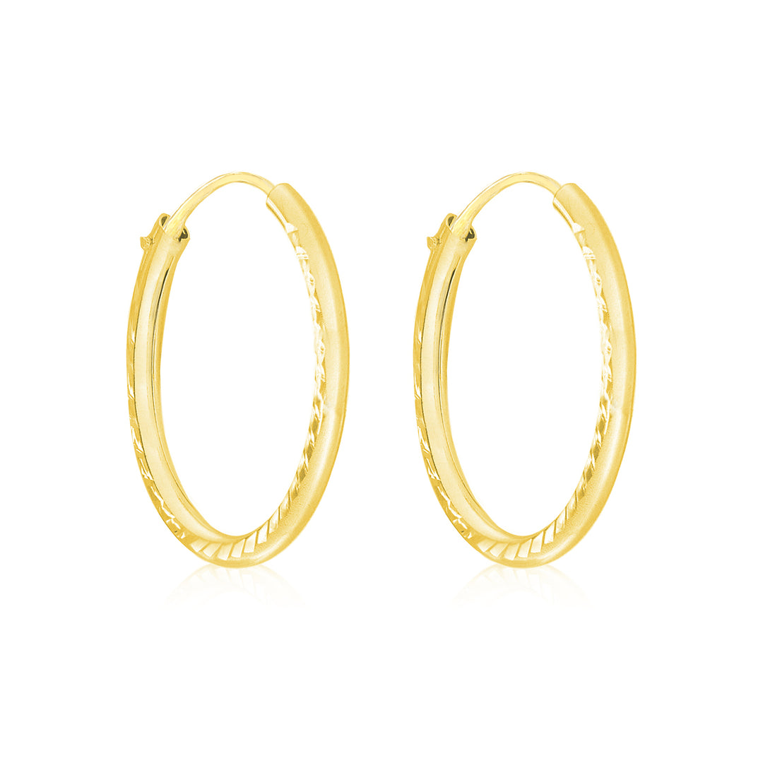 Diamond cut 9ct gold sleepers 38878