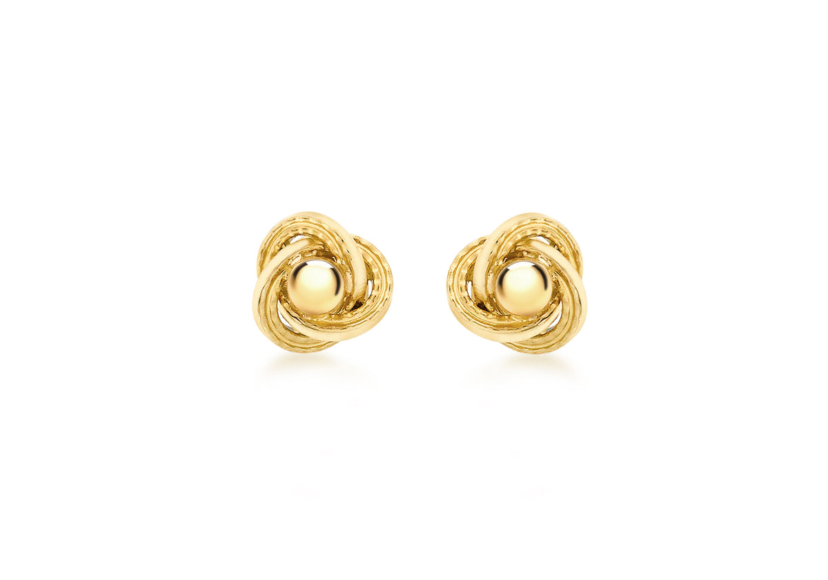 9ct gold Knot earring 37560 - Armin Lowe Jewellers