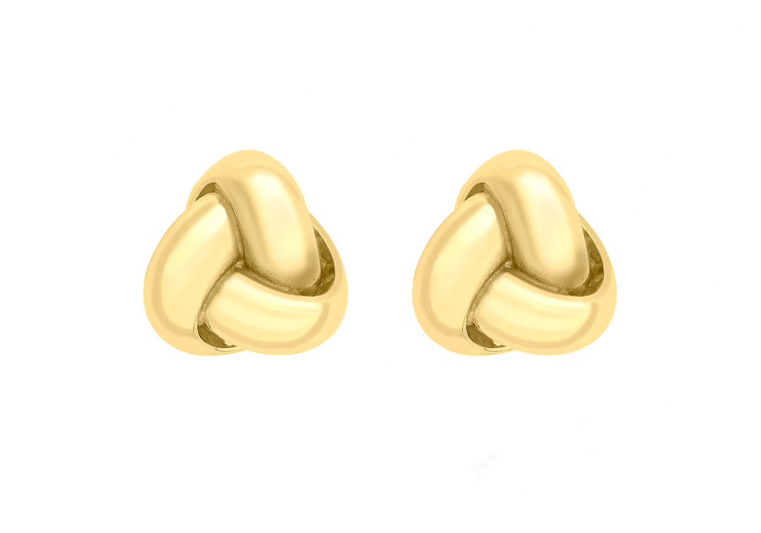 9ct gold triple knot stud earrings 32091