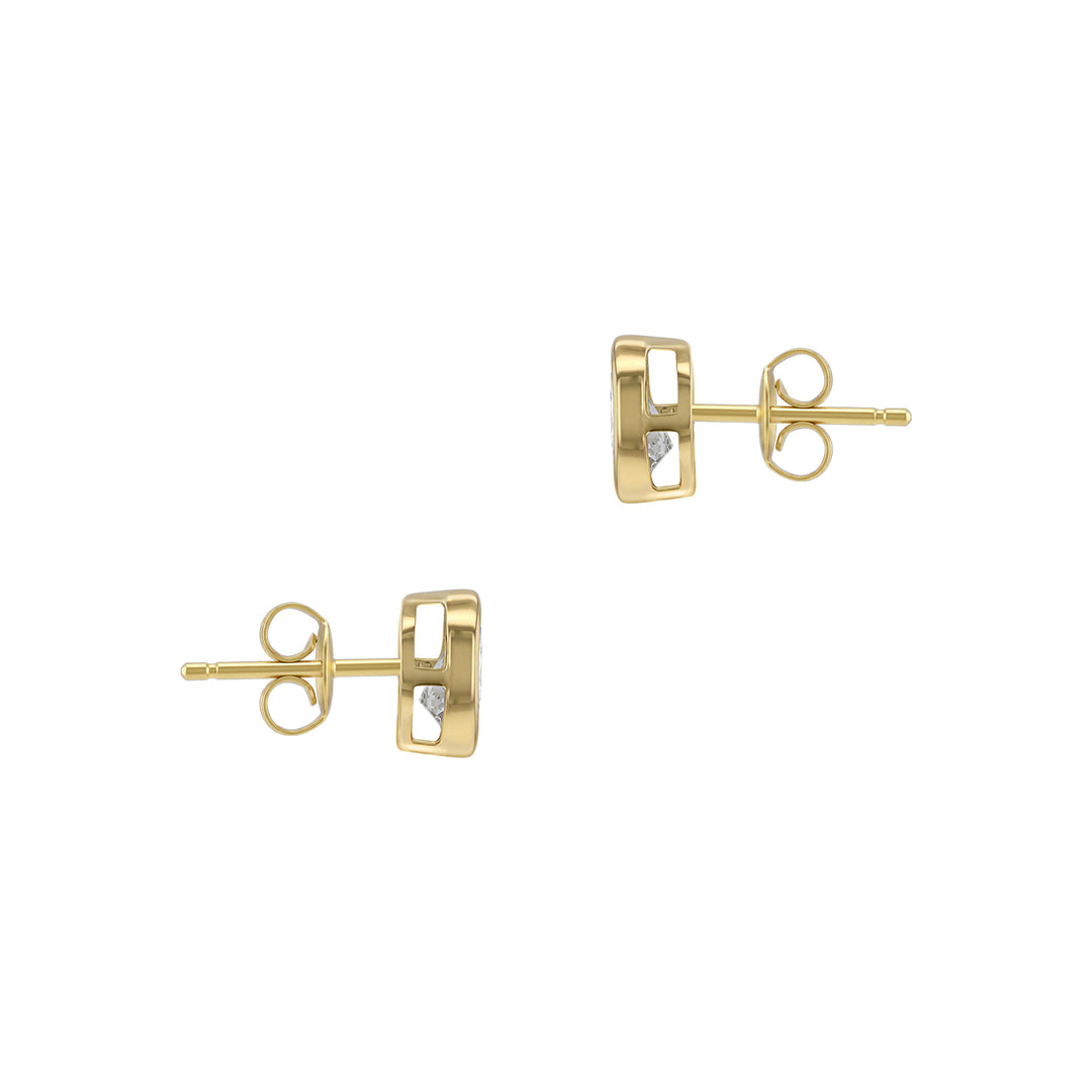 9ct Yellow Gold 1ct Teardrop Lab Created Diamond Stud Earrings 38851