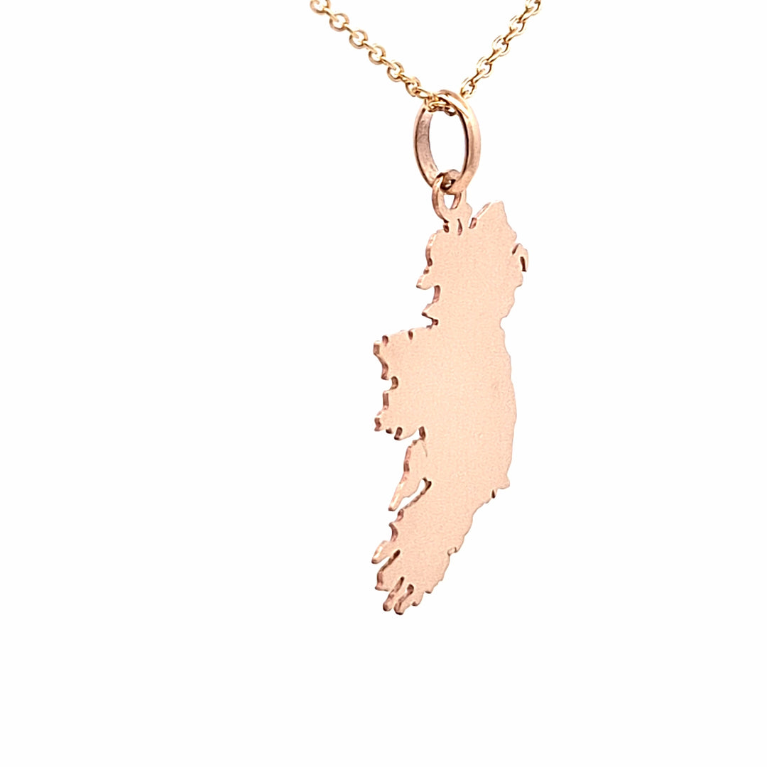 Gold map of Ireland pendant 38843