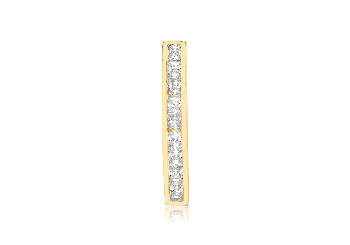 9ct gold drop bar pendant 37378 - Armin Lowe Jewellers