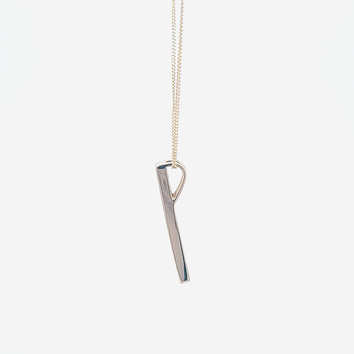 9ct gold drop bar pendant 37378 - Armin Lowe Jewellers