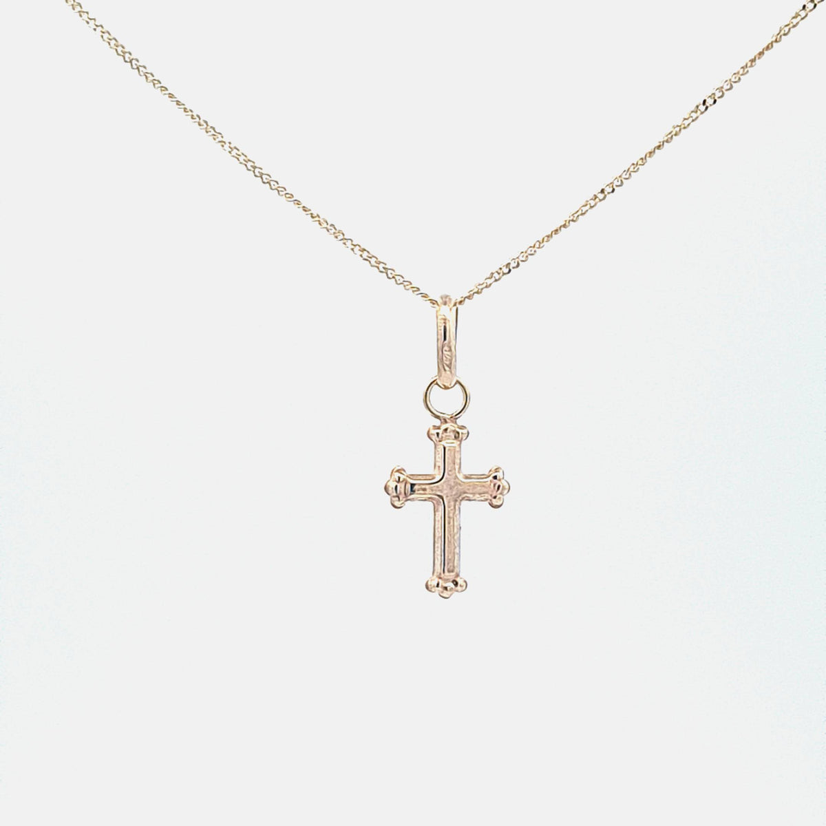 Small gold cross on chain 347 - Armin Lowe Jewellers