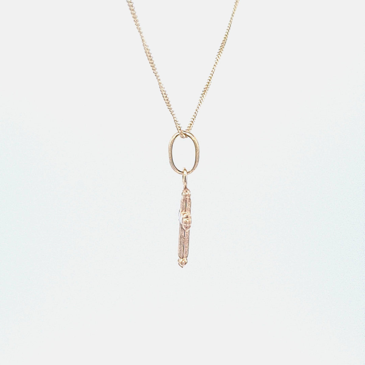 Small gold cross on chain 347 - Armin Lowe Jewellers