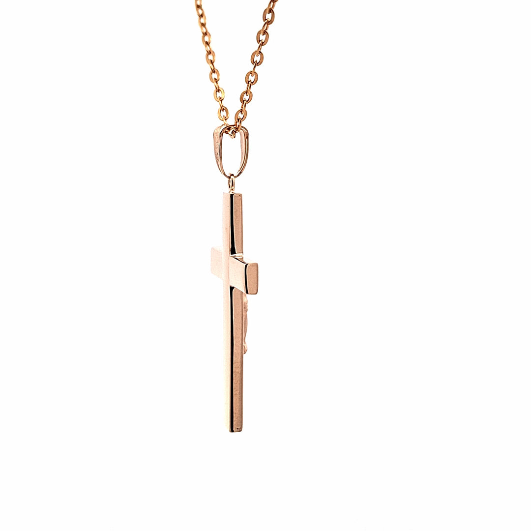9ct gold and Onyx Crucifix pendant 38842