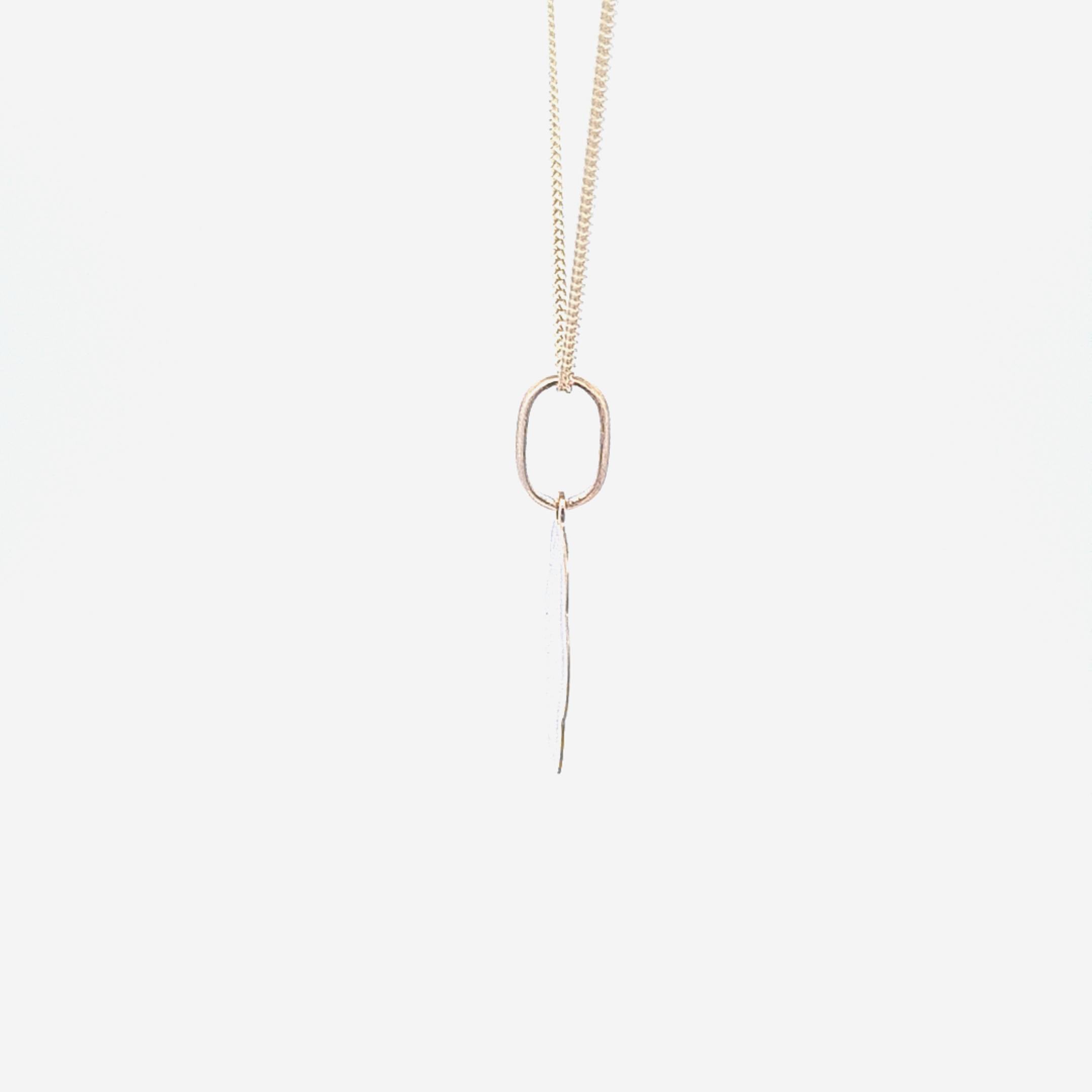 Gold dotted edge polished floral pendant 37382 - Armin Lowe Jewellers