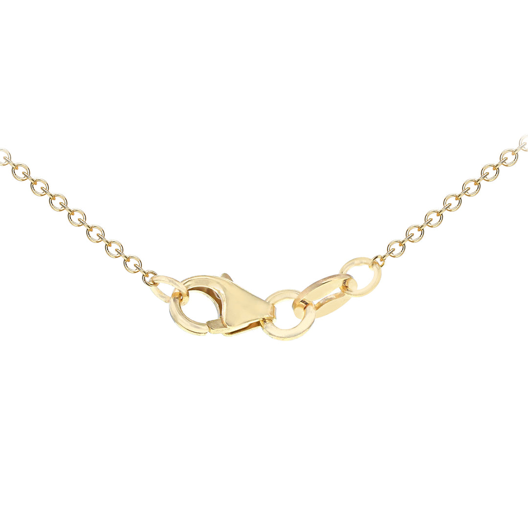 9ct gold two tome CZ set Heart necklace 38856