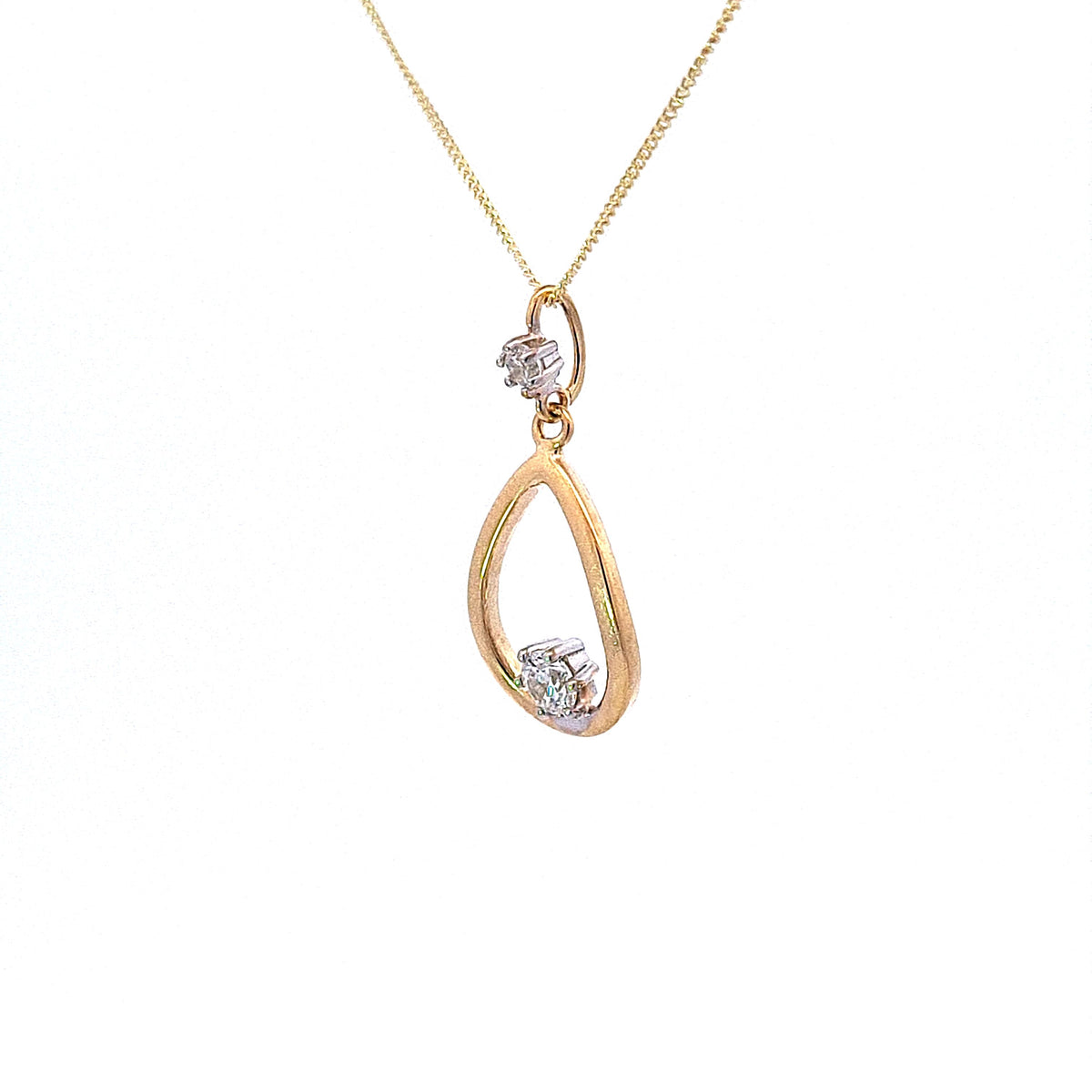 Gold Pear pendant 37576 - Armin Lowe Jewellers