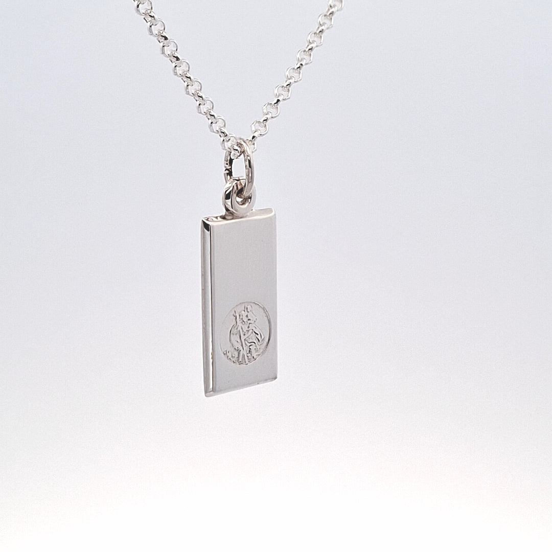 Silver medium St. Christopher ingot 33167