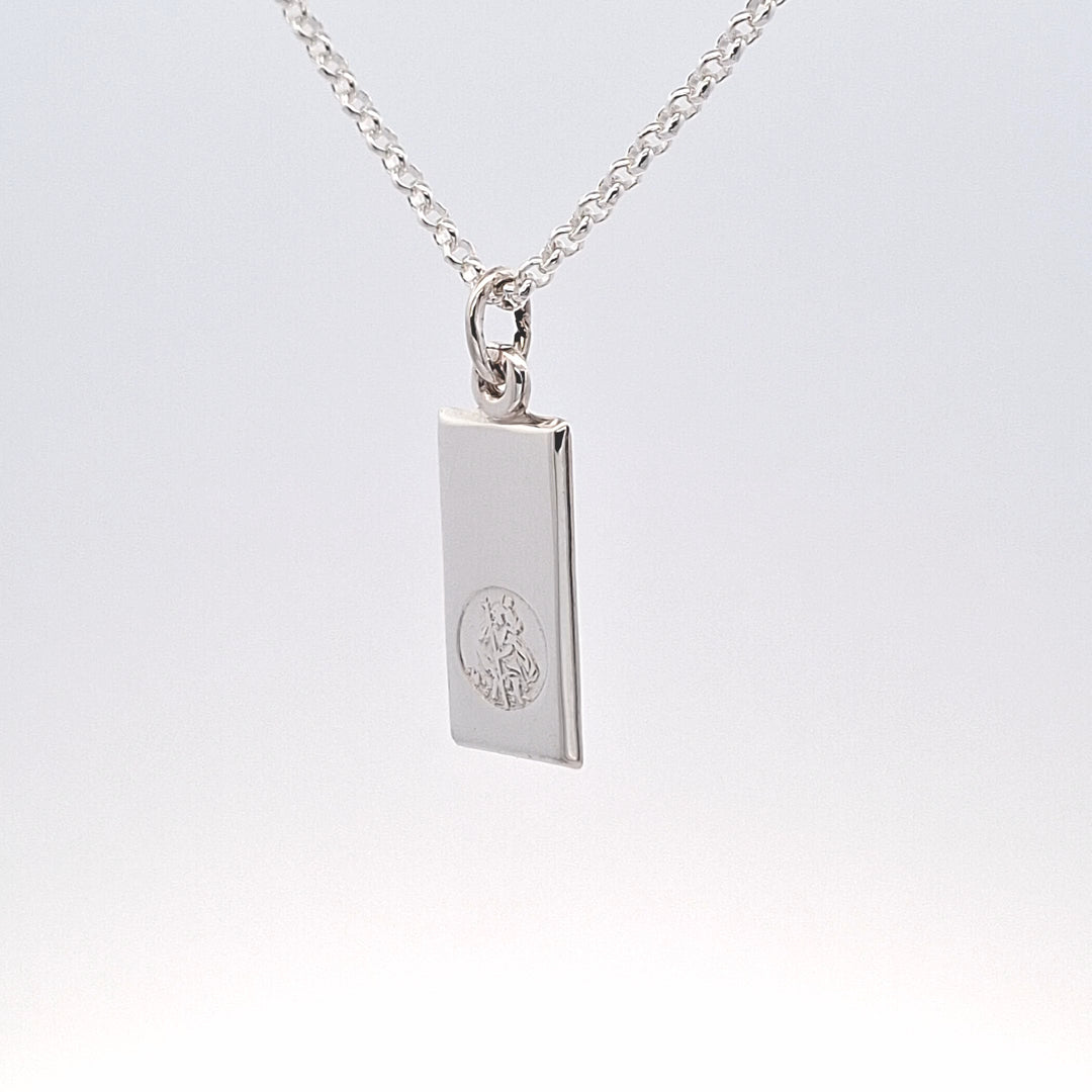 Silver medium St. Christopher ingot 33167