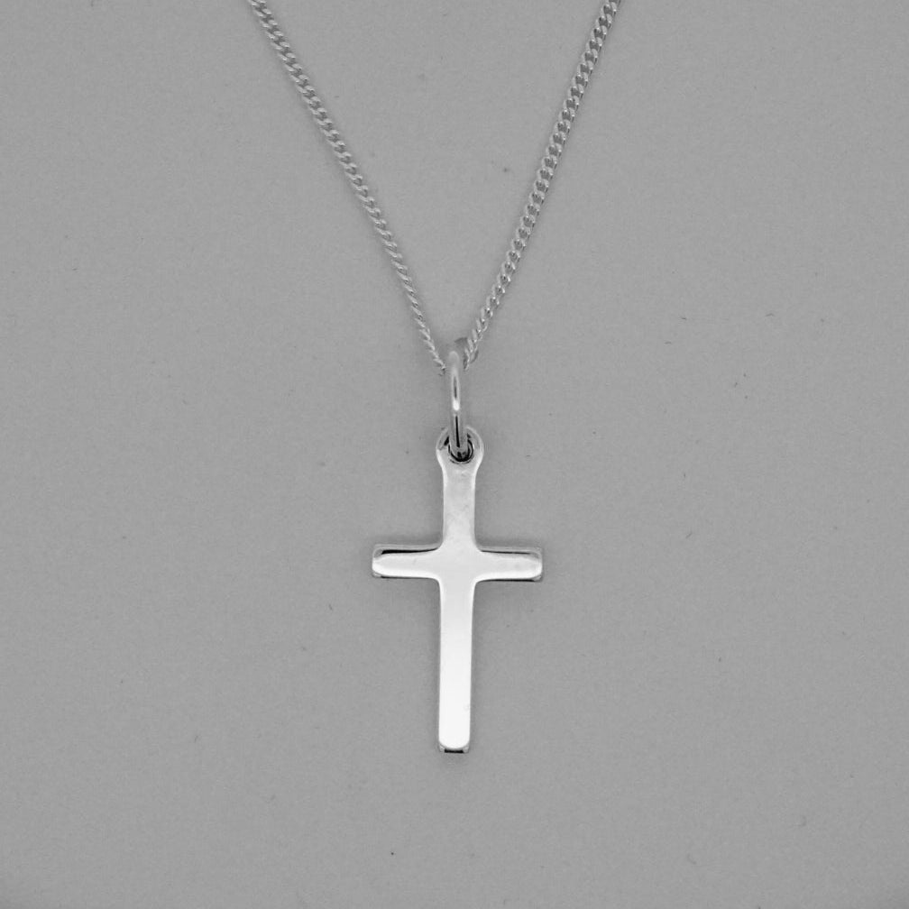 Sterling silver polished cross 38395 - Armin Lowe Jewellers