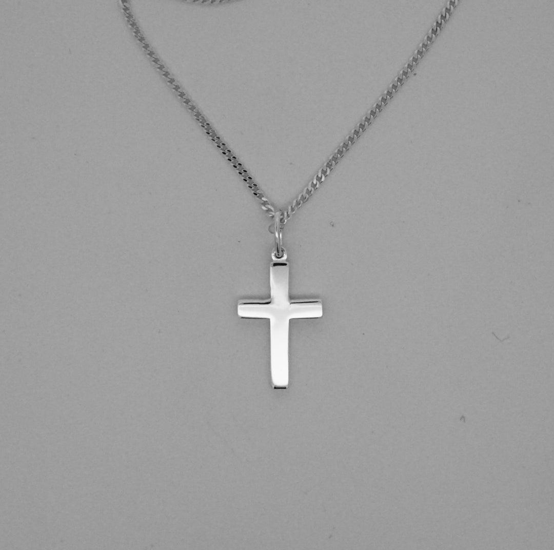 Heavy Plain polished Latin block cross 38401