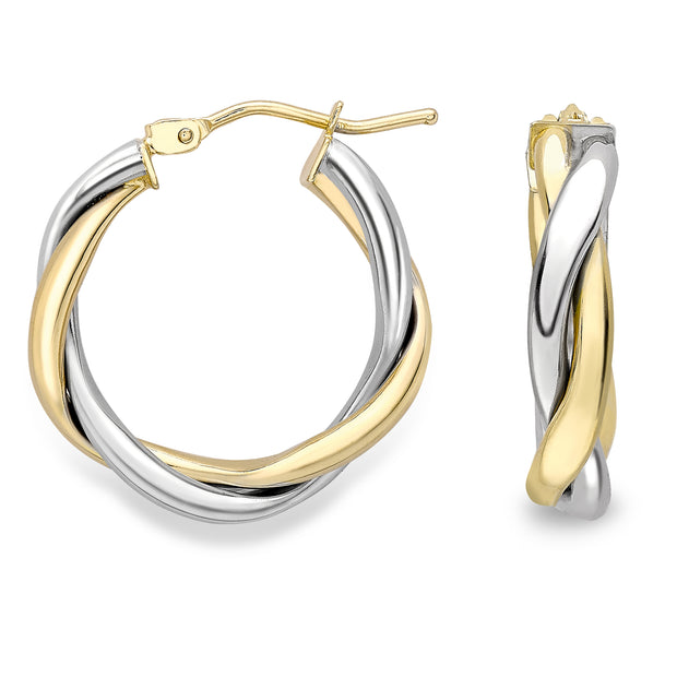 Gold wrap around hoop earrings 36754