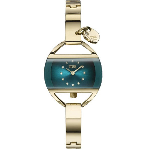 Ladys TEMPTRESS CHARM GOLD-TEAL 47013/gd/t quartz watch 38562