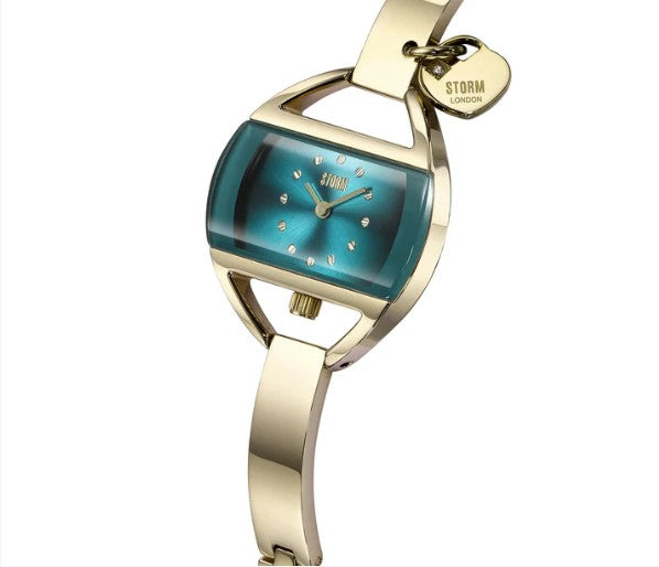 Ladys TEMPTRESS CHARM GOLD-TEAL 47013/gd/t quartz watch 38562