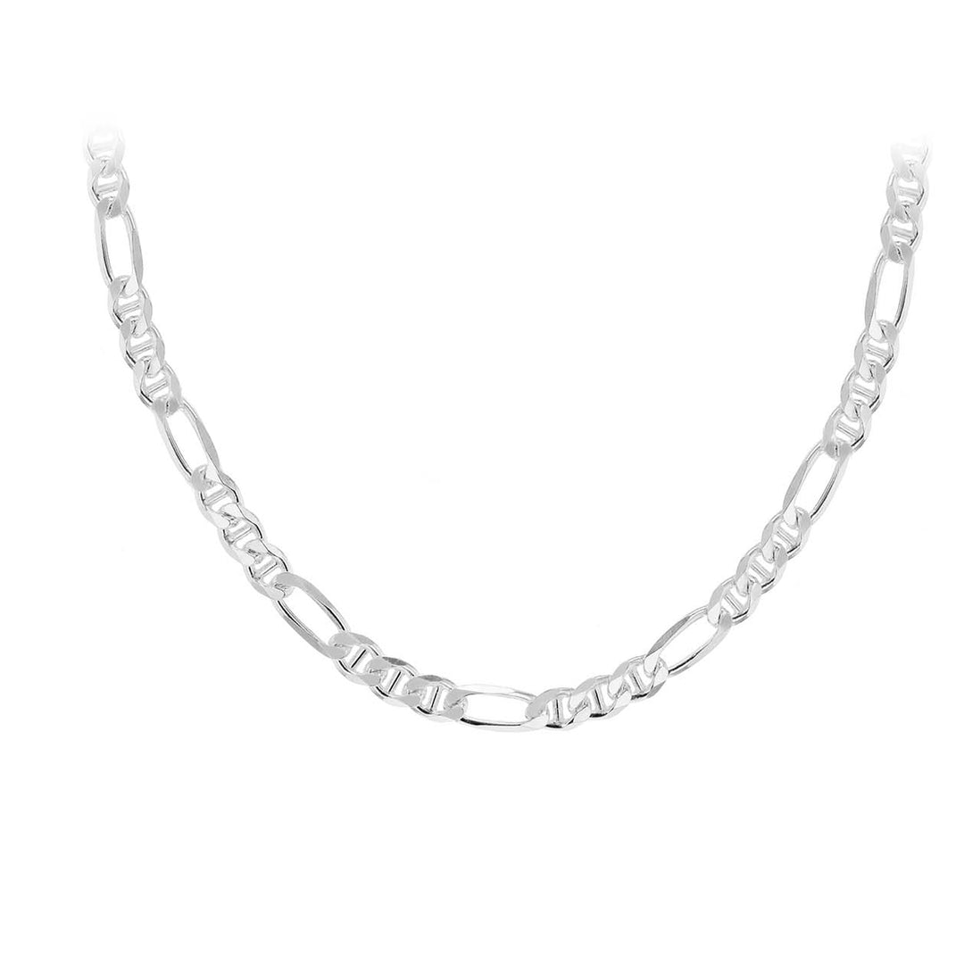 Gents Figaro Rambo chain in sterling silver 38879