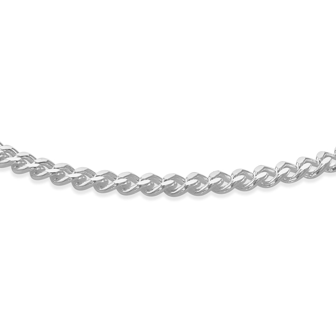 8"/20cm polished curb bracelet in sterling silver 38890