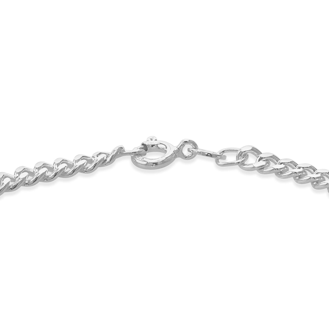 8"/20cm polished curb bracelet in sterling silver 38890