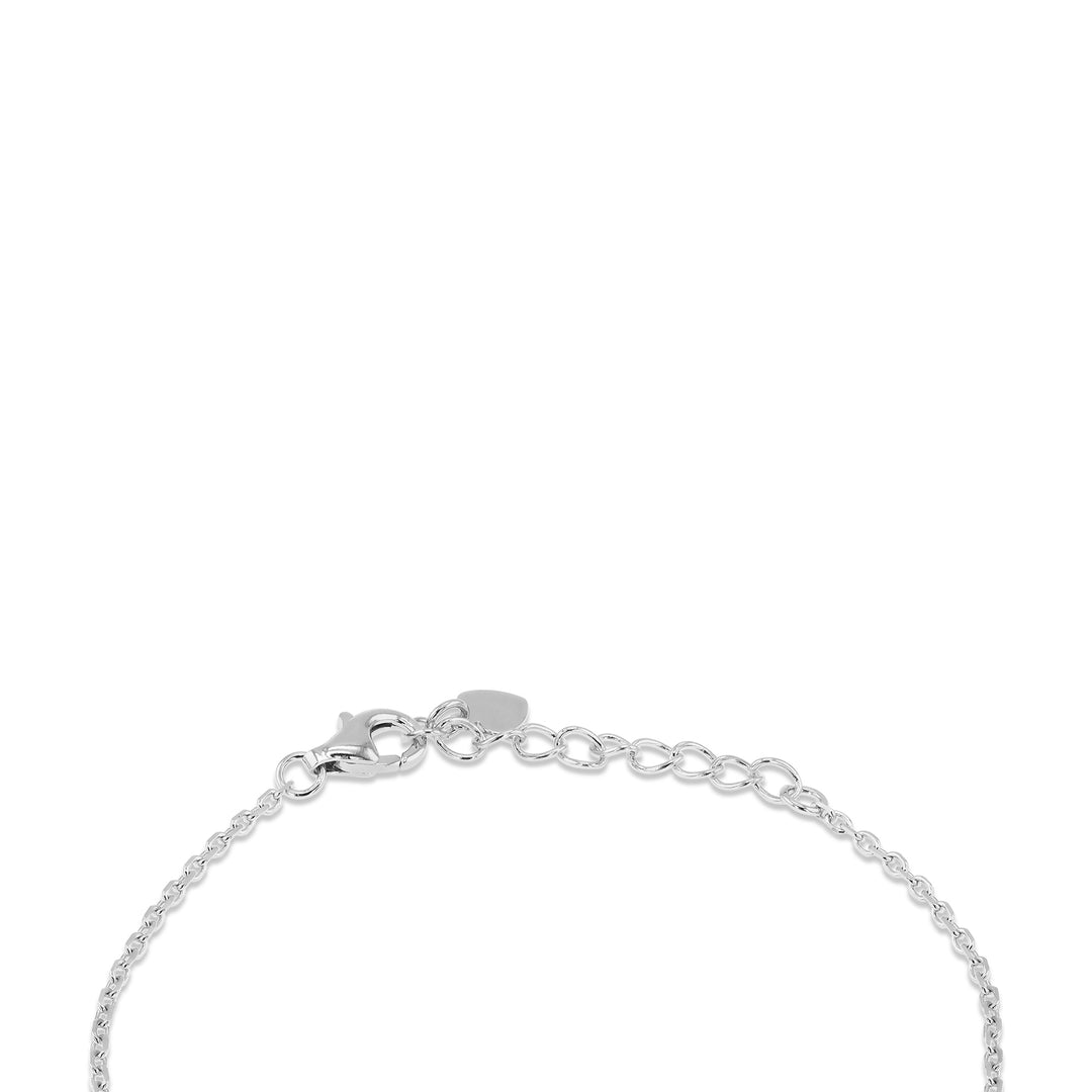 Ladys fancy adjustable Clover bracelet in sterling silver 38891