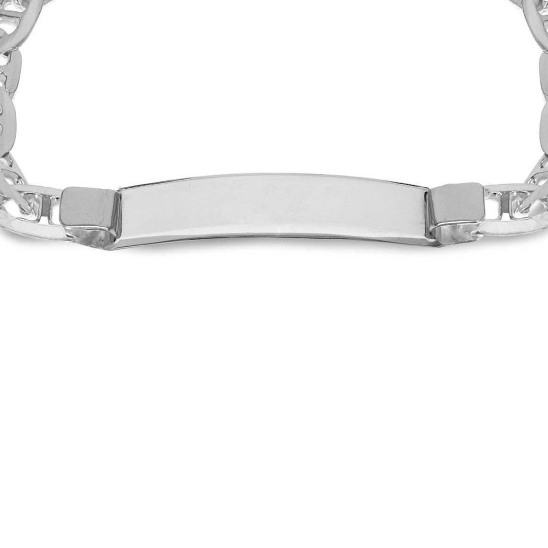 Sterling silver gents 8"/20cm Rambo link ID bracelet 31430