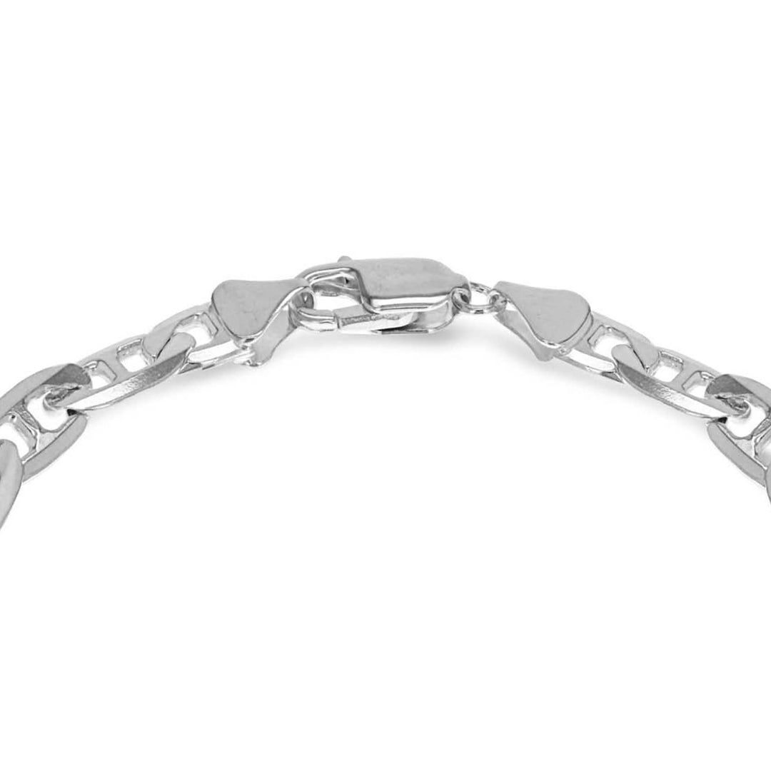 Sterling silver gents 8"/20cm Rambo link ID bracelet 31430