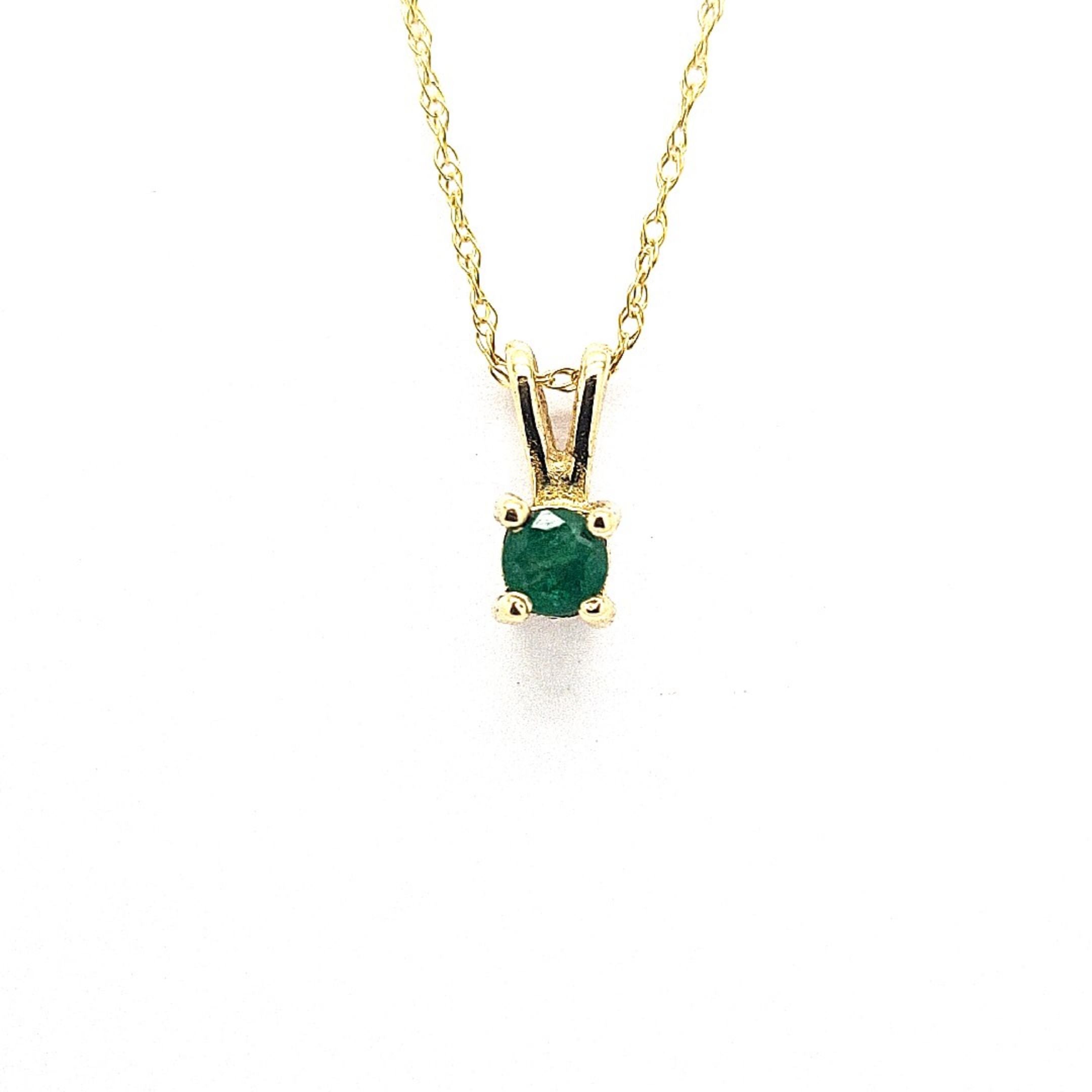 Real Emerald set in Gold Pendant 37512 - Armin Lowe Jewellers