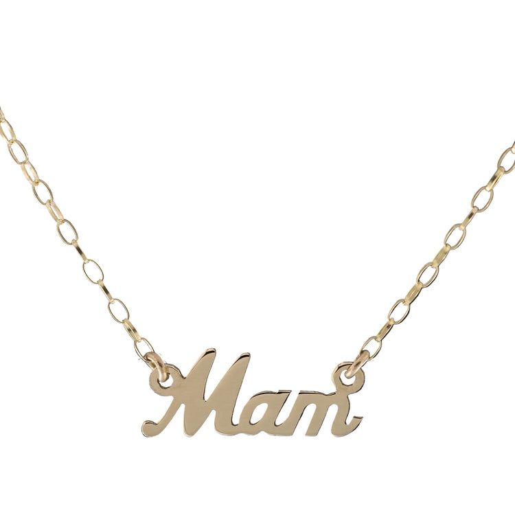 name pendant in gold